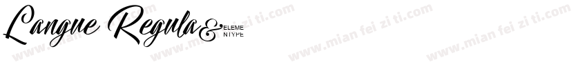 Langue Regula字体转换
